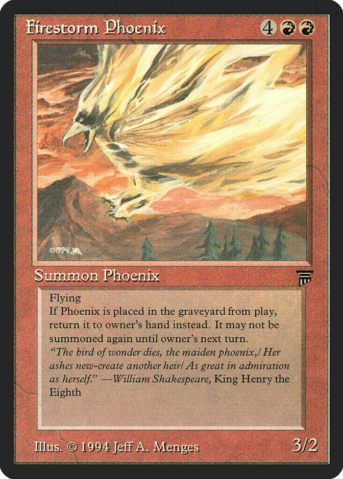 Firestorm Phoenix card from Legends