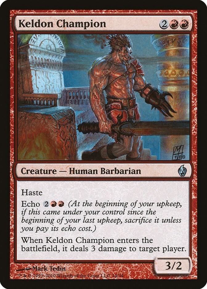 Keldon Champion 14 card from Premium Deck Series: Fire and Lightning