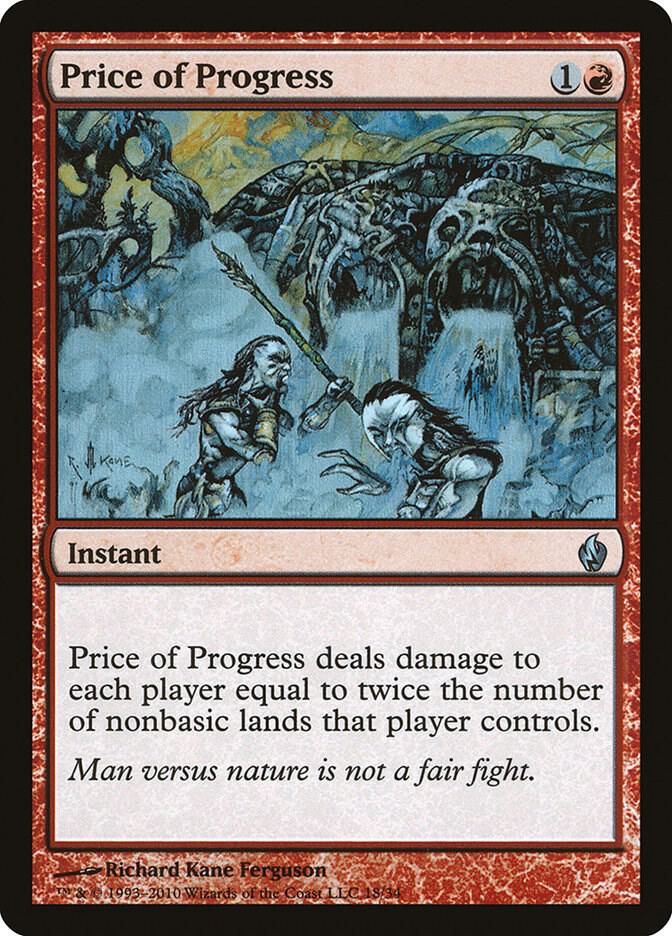 Price of Progress 18 card from Premium Deck Series: Fire and Lightning