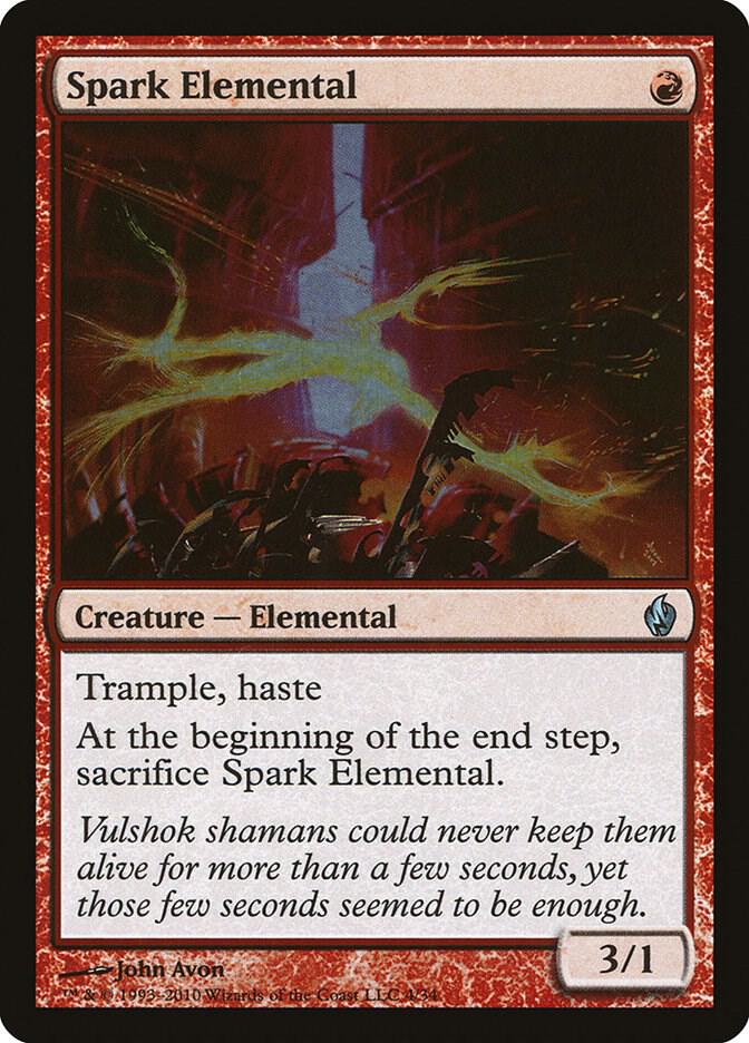 Spark Elemental 4 card from Premium Deck Series: Fire and Lightning