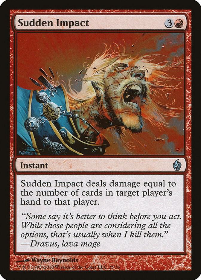 Sudden Impact 25 card from Premium Deck Series: Fire and Lightning