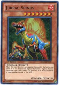 Jurrac Spinos HA03-EN009 card from Hidden Arsenal 3