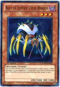 Ally of Justice Cycle Reader HA03-EN052 card from Hidden Arsenal 3
