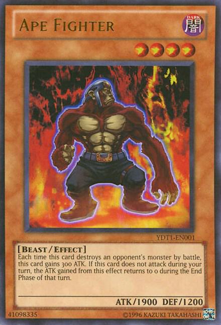 Ape Fighter (5D's Duel Transer) YDT1-EN001 card from Yu-Gi-Oh! Video Game Promotional Cards