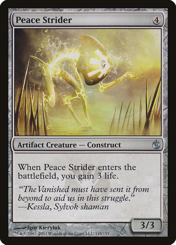 Peace Strider 119 card from Mirrodin Besieged
