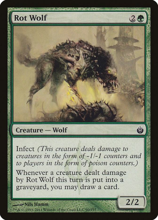 Rot Wolf 90 card from Mirrodin Besieged