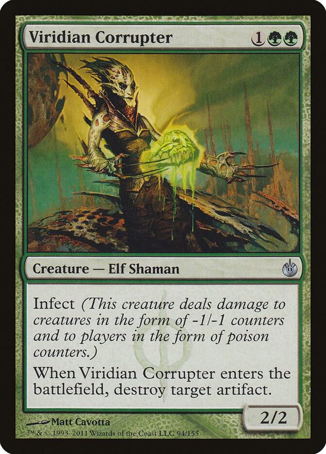 Viridian Corrupter 94 card from Mirrodin Besieged