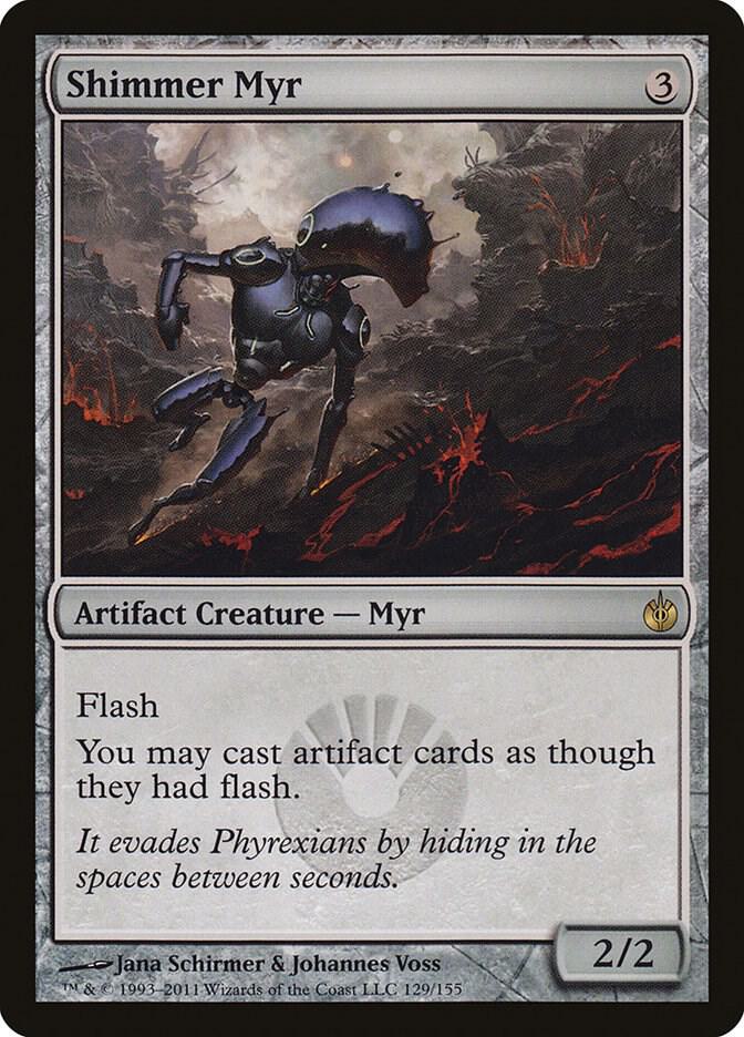 Shimmer Myr 129 card from Mirrodin Besieged