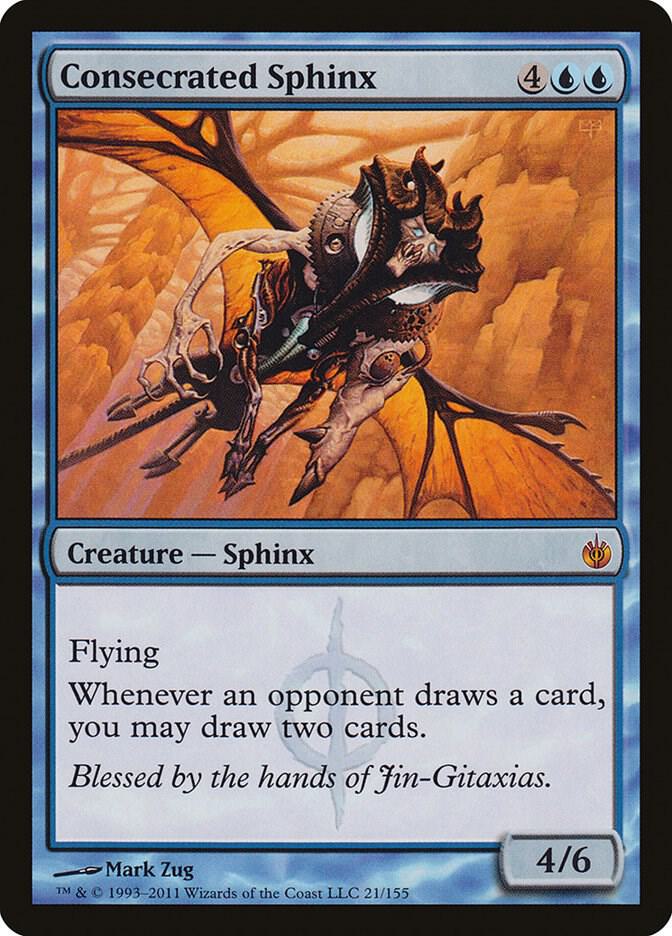 Consecrated Sphinx 21 card from Mirrodin Besieged