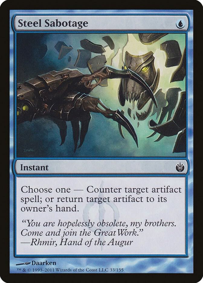 Steel Sabotage 33 card from Mirrodin Besieged