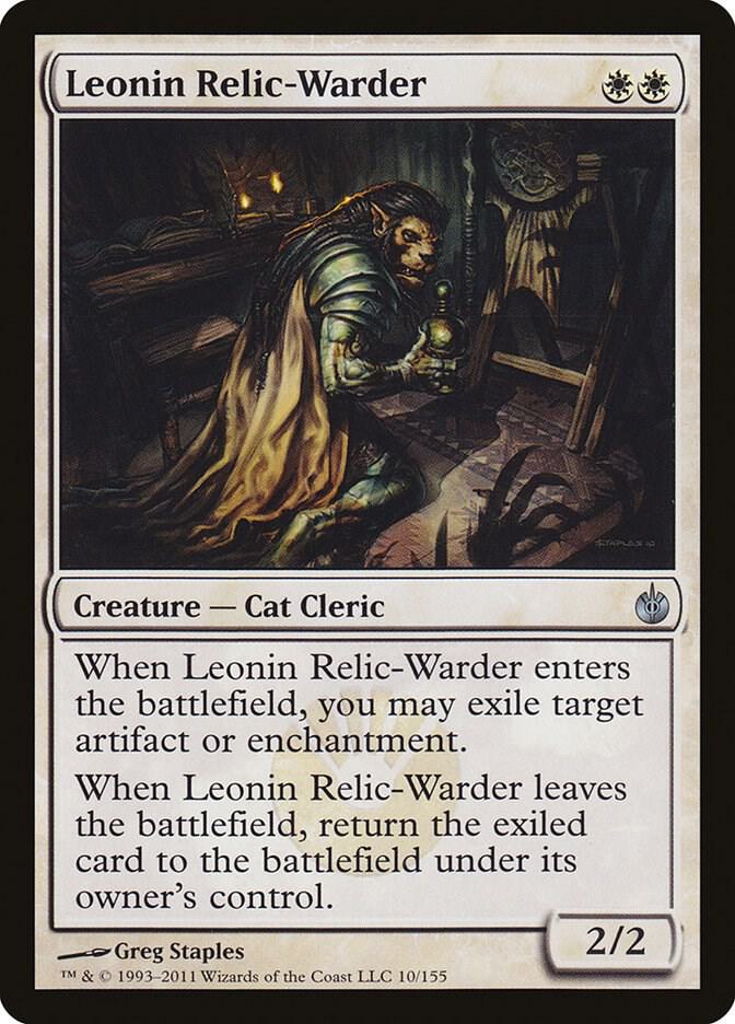 Leonin Relic-Warder 10 card from Mirrodin Besieged