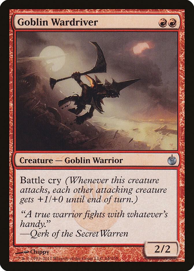 Goblin Wardriver 64 card from Mirrodin Besieged