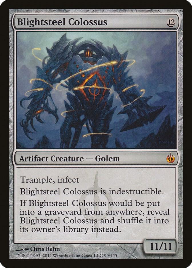 Blightsteel Colossus 99 card from Mirrodin Besieged