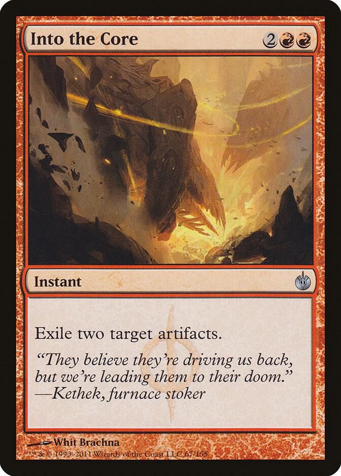 Into the Core 67 card from Mirrodin Besieged