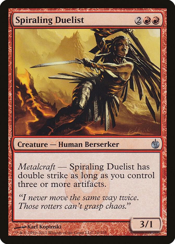 Spiraling Duelist 76 card from Mirrodin Besieged