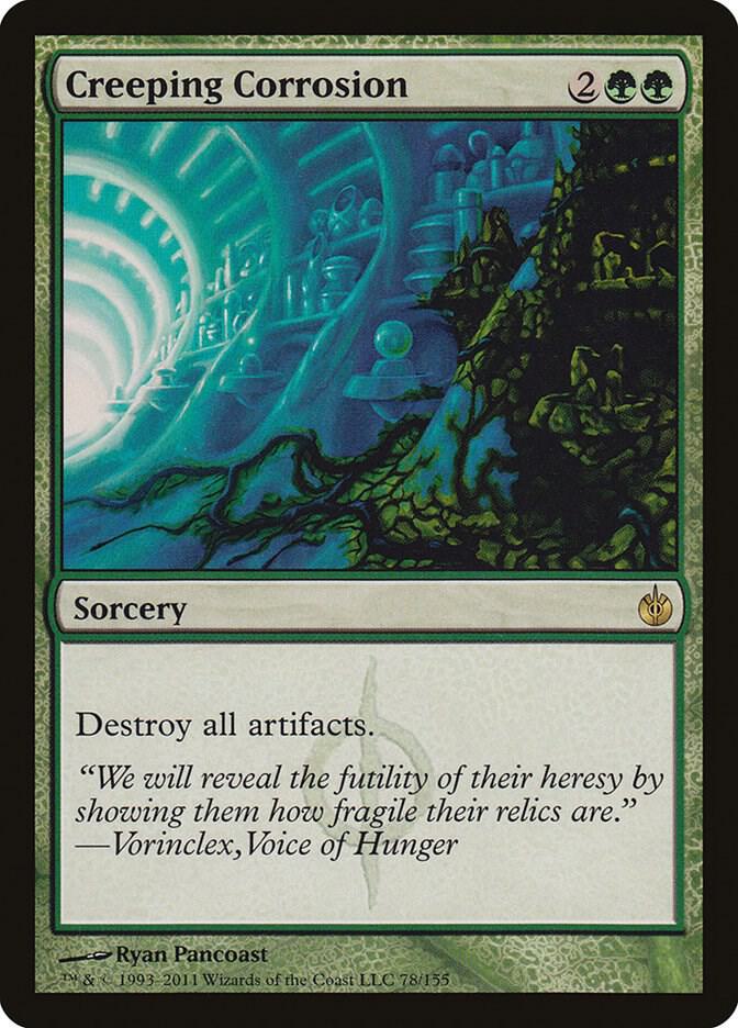 Creeping Corrosion 78 card from Mirrodin Besieged