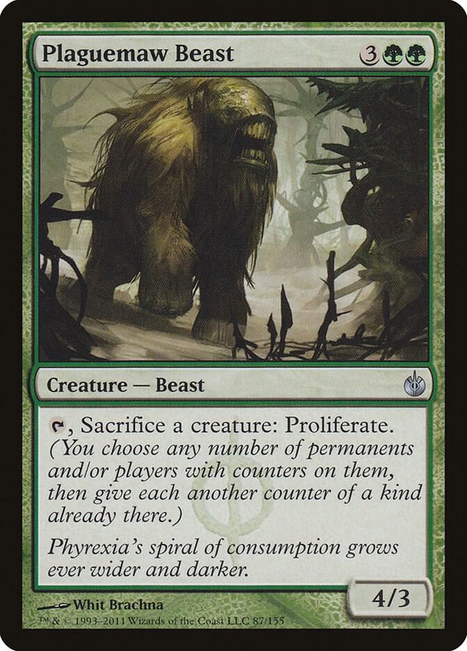 Plaguemaw Beast 87 card from Mirrodin Besieged