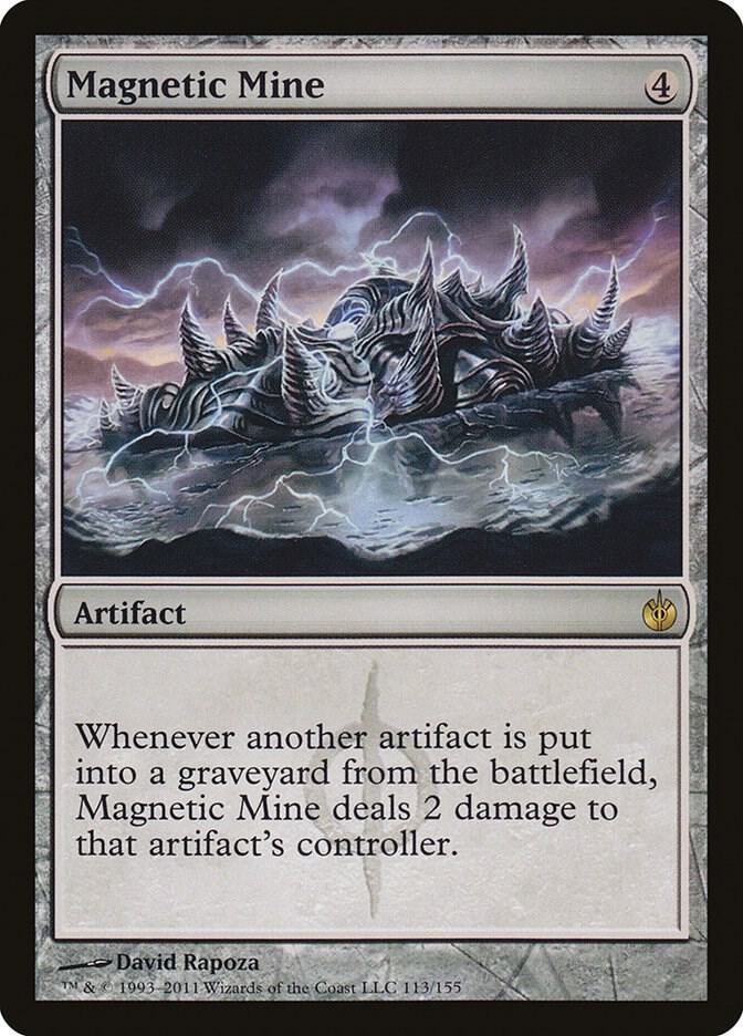 Magnetic Mine 113 card from Mirrodin Besieged