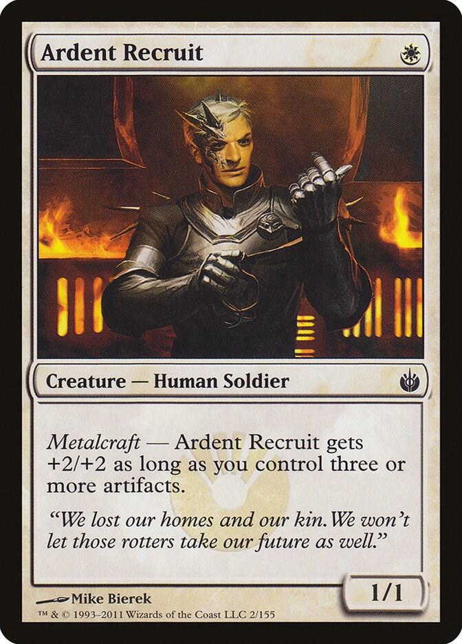 Ardent Recruit 2 card from Mirrodin Besieged