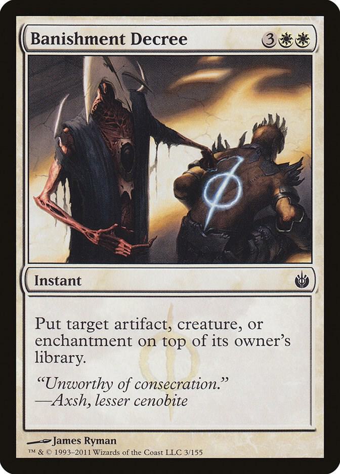 Banishment Decree 3 card from Mirrodin Besieged