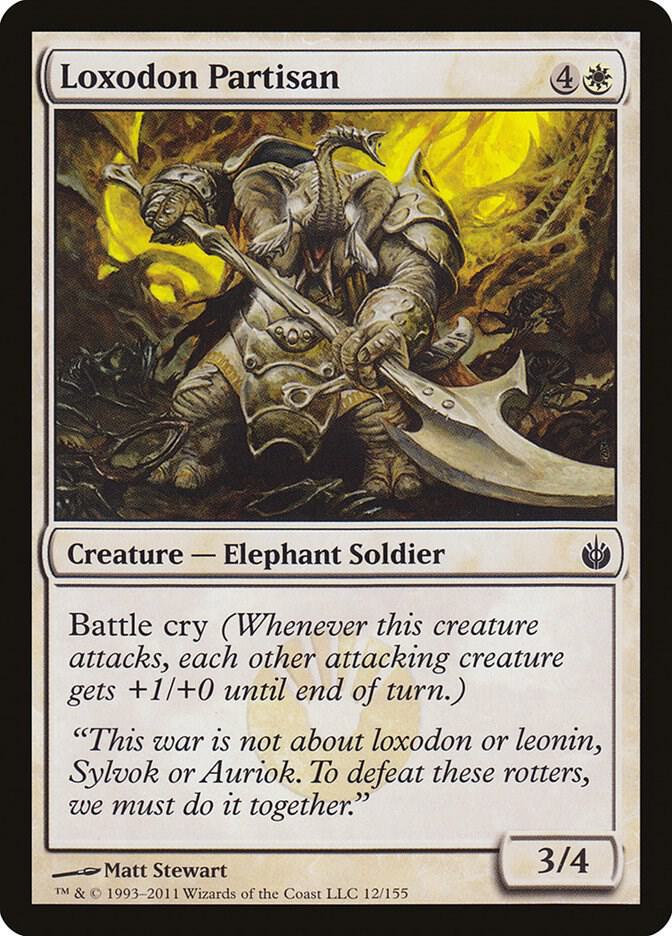 Loxodon Partisan 12 card from Mirrodin Besieged