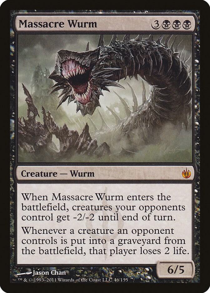 Massacre Wurm 46 card from Mirrodin Besieged