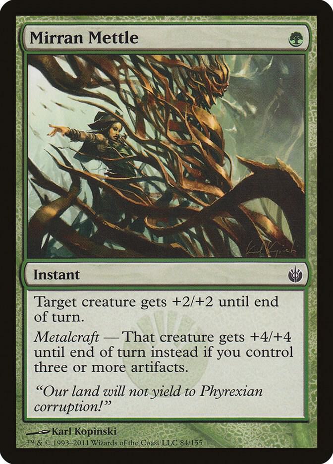 Mirran Mettle 84 card from Mirrodin Besieged