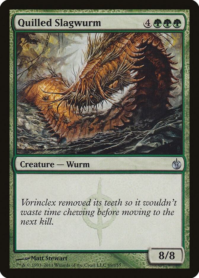 Quilled Slagwurm 89 card from Mirrodin Besieged