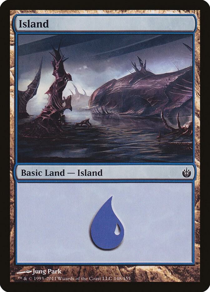 Island 148 card from Mirrodin Besieged