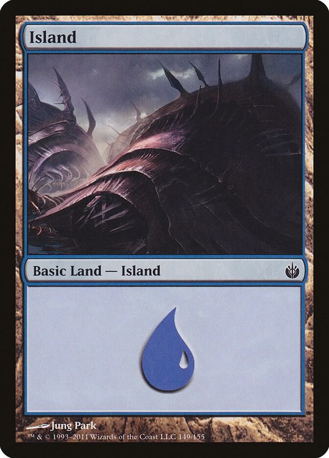 Island 149 card from Mirrodin Besieged