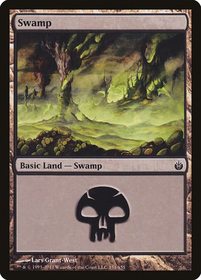 Swamp 151 card from Mirrodin Besieged