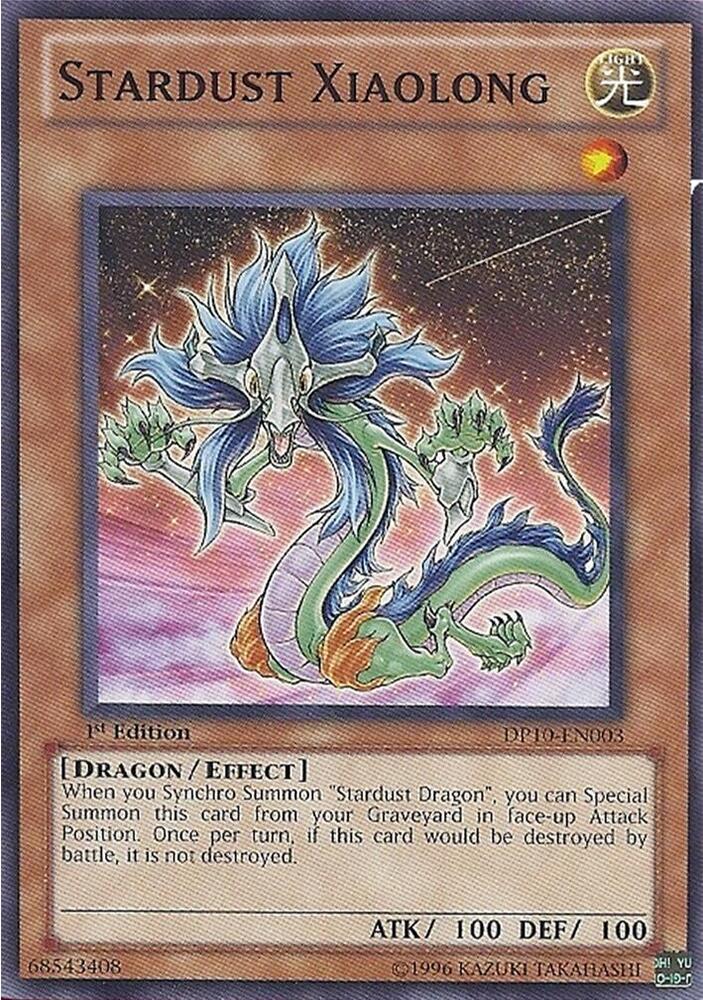Stardust Xiaolong DP10-EN003 card from Duelist Pack 10: Yusei 3