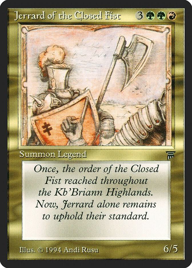 Jerrard of the Closed Fist card from Legends