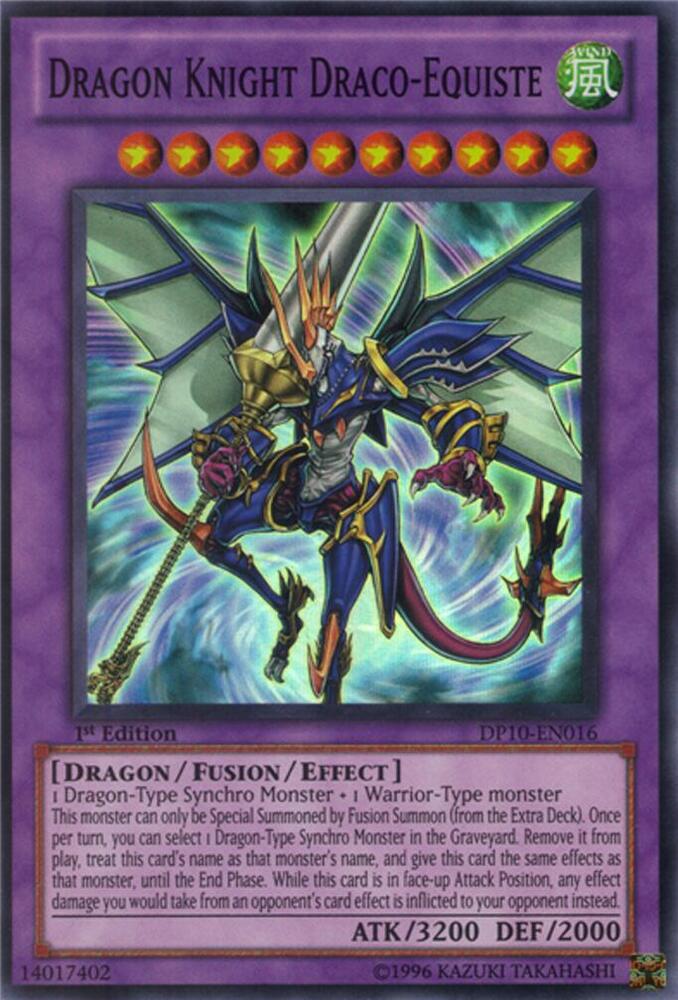 Dragon Knight Draco-Equiste DP10-EN016 card from Duelist Pack 10: Yusei 3