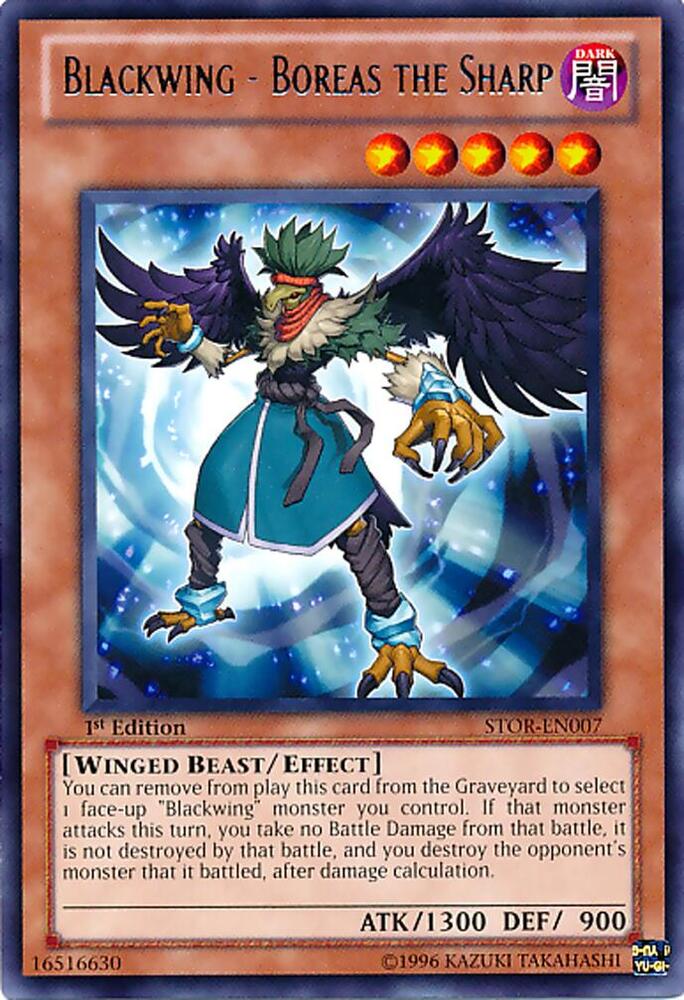 Blackwing - Boreas the Sharp STOR-EN007 card from Storm of Ragnarok