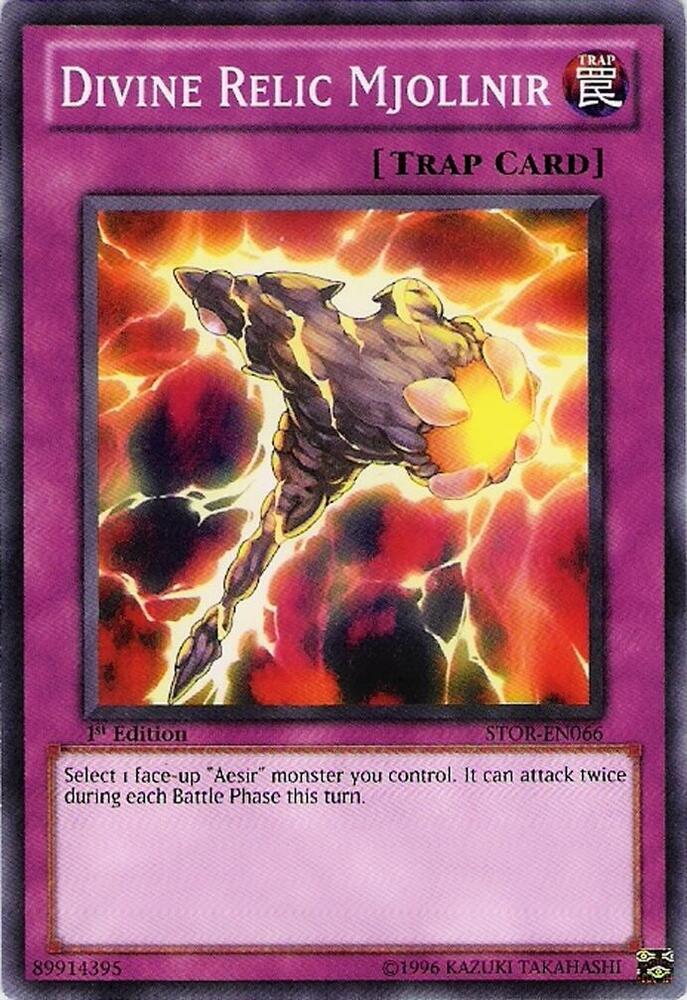 Divine Relic Mjollnir STOR-EN066 card from Storm of Ragnarok