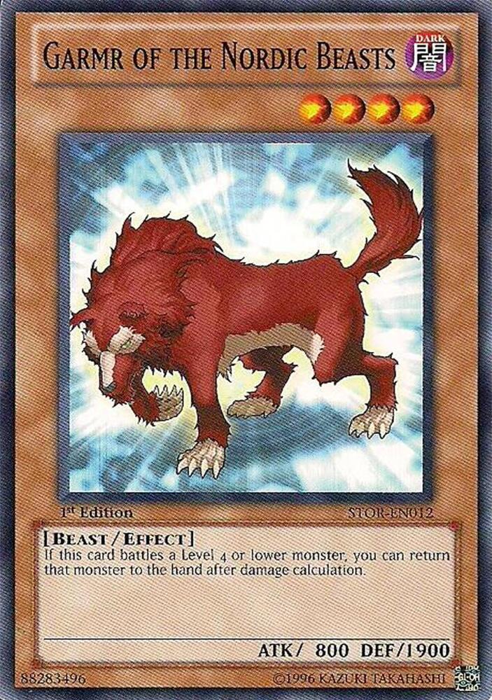 Garmr of the Nordic Beasts STOR-EN012 card from Storm of Ragnarok