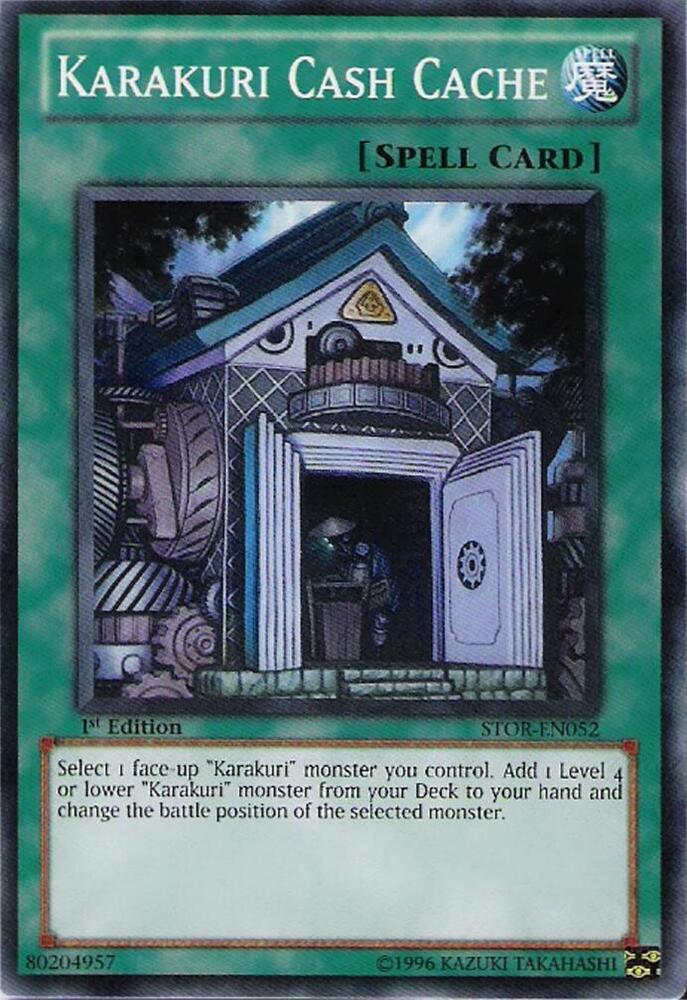 Karakuri Cash Cache STOR-EN052 card from Storm of Ragnarok