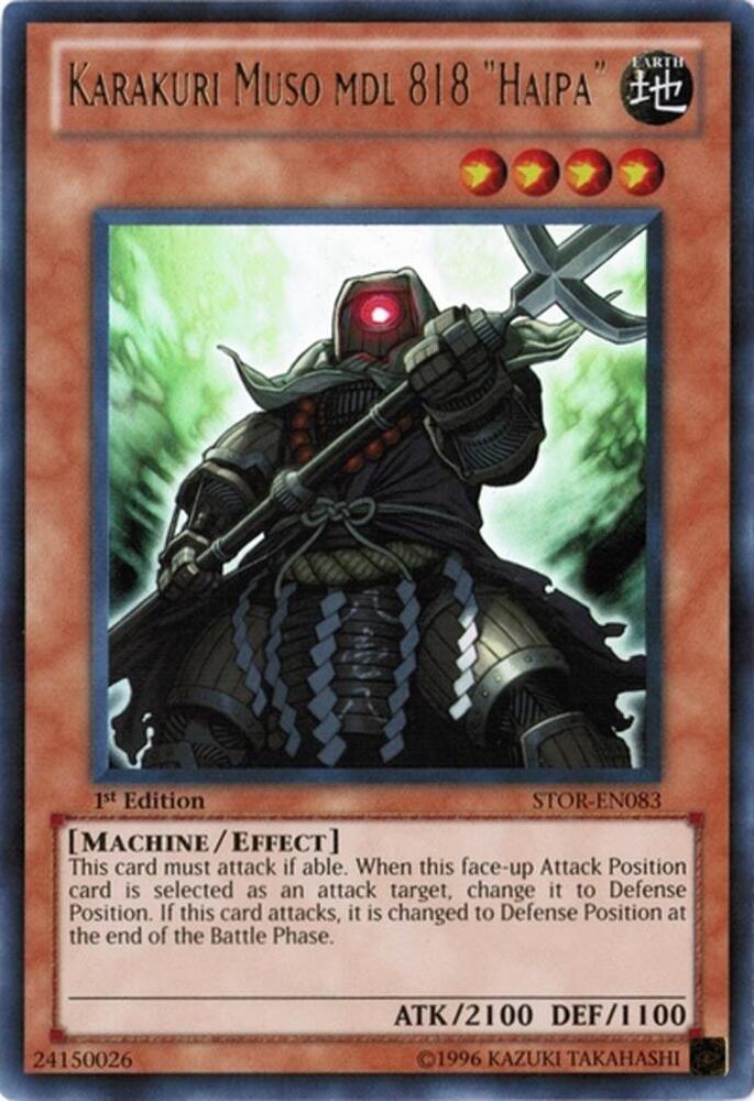 Karakuri Muso mdl 818 "Haipa" STOR-EN083 card from Storm of Ragnarok