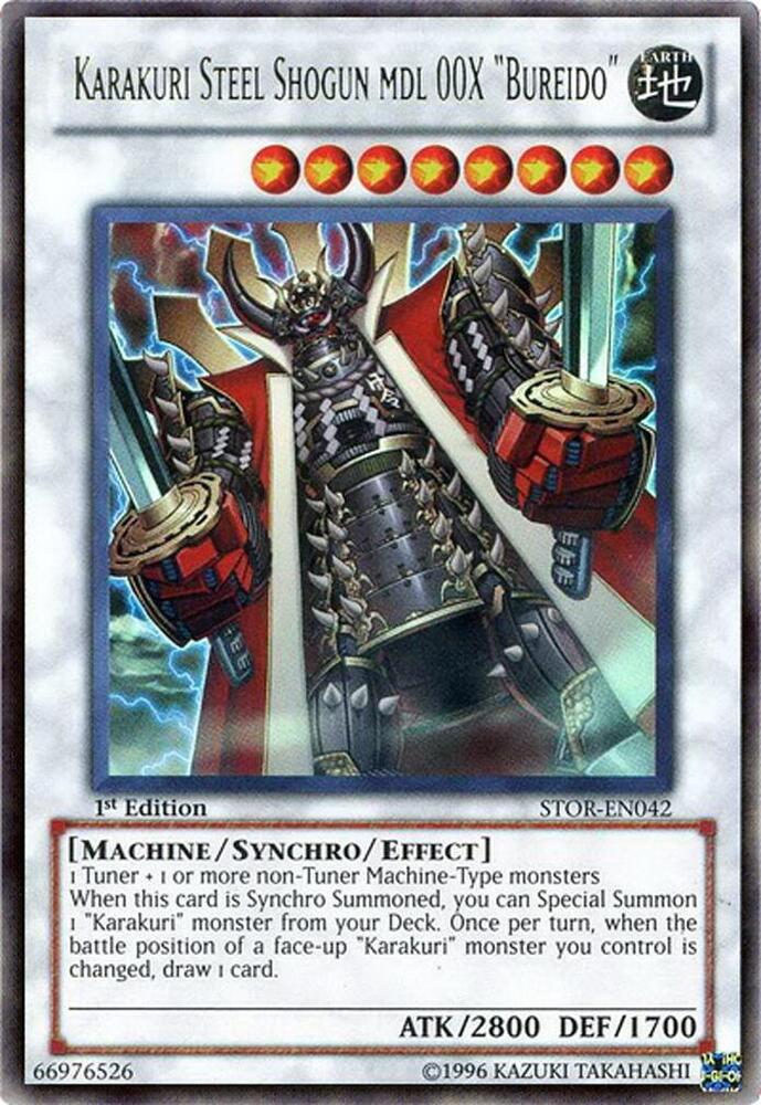 Karakuri Steel Shogun mdl 00X "Bureido" STOR-EN042 card from Storm of Ragnarok