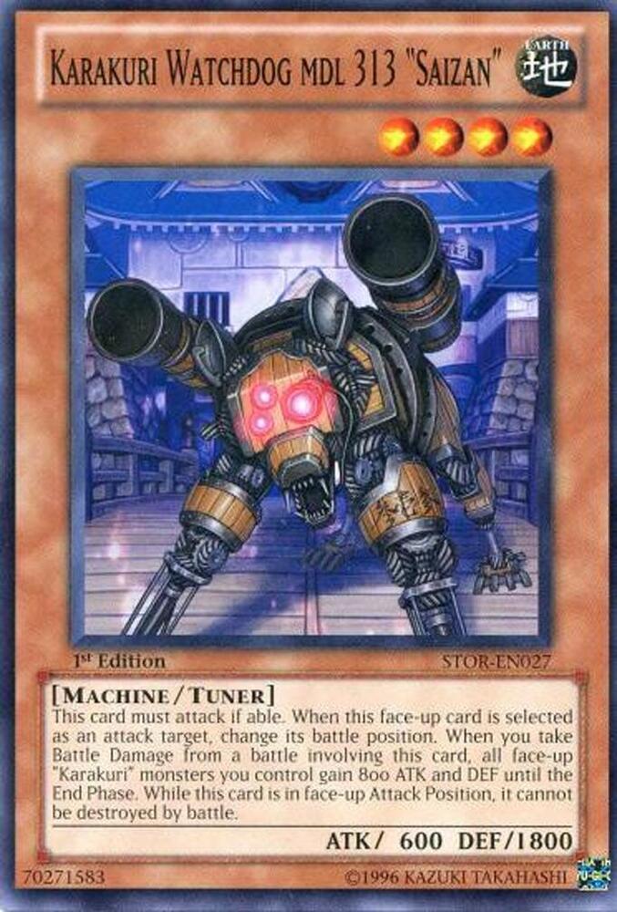 Karakuri Watchdog mdl 313 "Saizan" STOR-EN027 card from Storm of Ragnarok