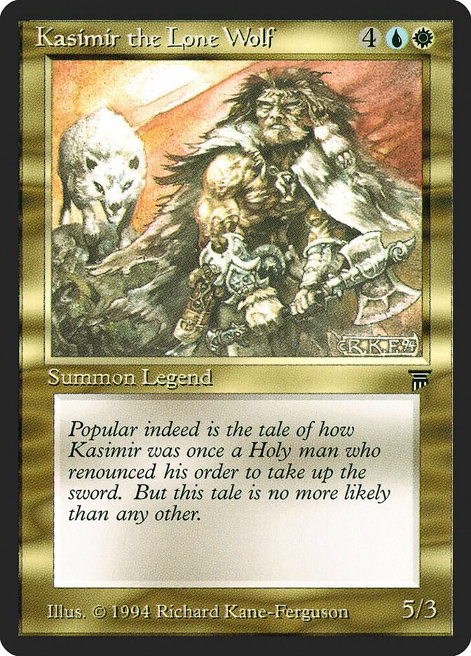 Kasimir the Lone Wolf card from Legends