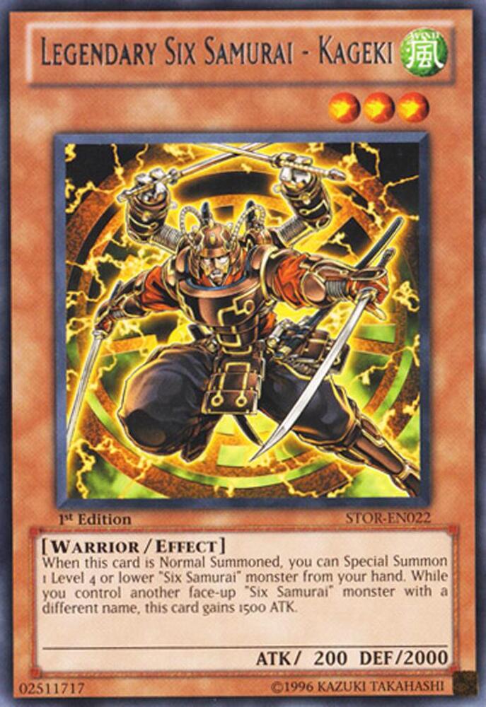 Legendary Six Samurai - Kageki STOR-EN022 card from Storm of Ragnarok