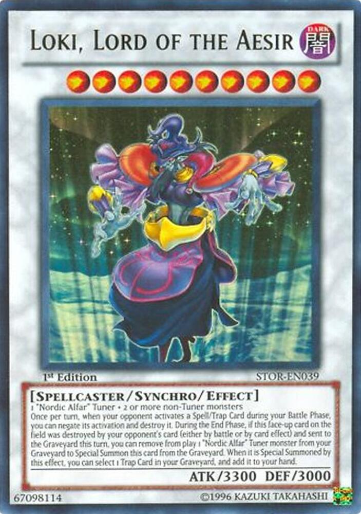 Loki, Lord of the Aesir STOR-EN039 card from Storm of Ragnarok