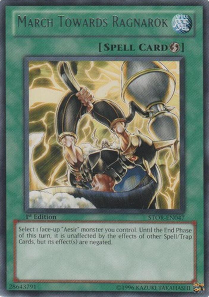 March Towards Ragnarok STOR-EN047 card from Storm of Ragnarok
