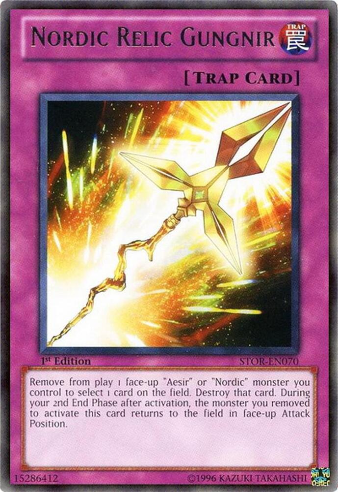 Nordic Relic Gungnir STOR-EN070 card from Storm of Ragnarok