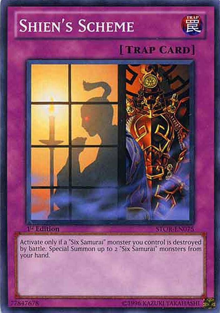 Shien's Scheme STOR-EN075 card from Storm of Ragnarok