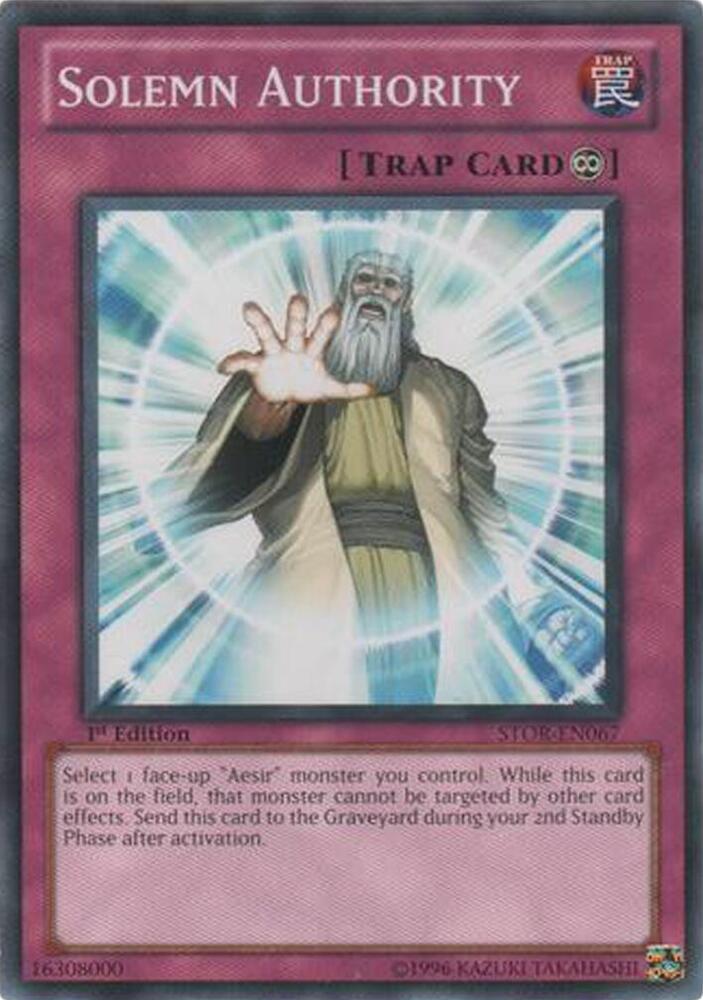 Solemn Authority STOR-EN067 card from Storm of Ragnarok