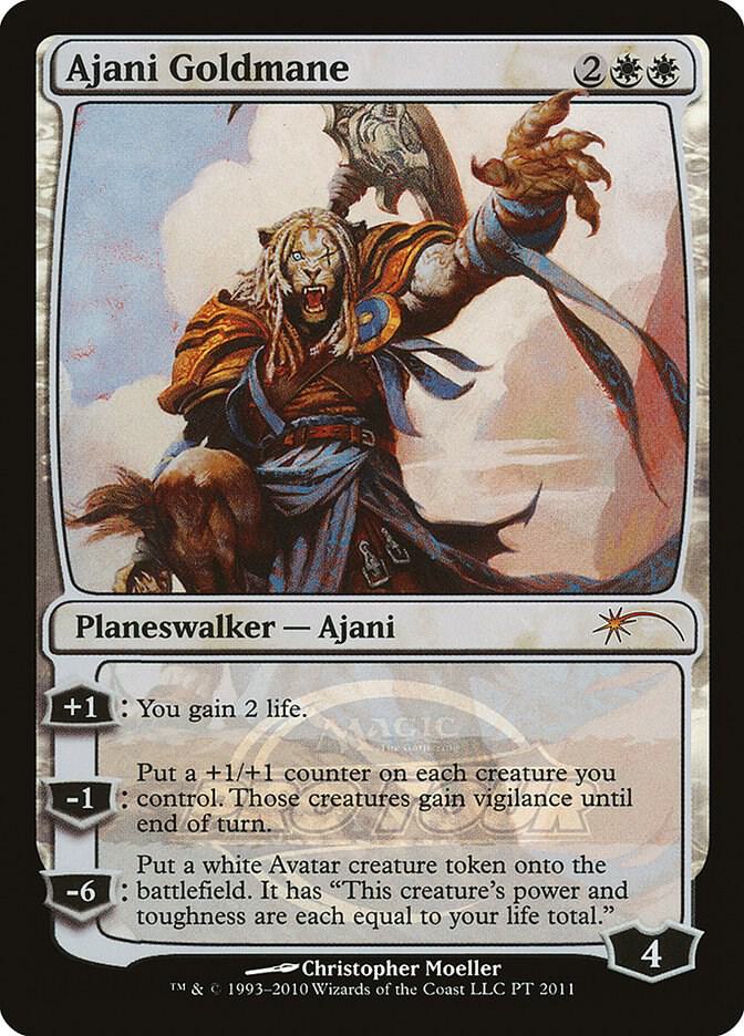 Ajani Goldmane (2011 Pro Tour) PT 2011 card from Pro Tour Promos