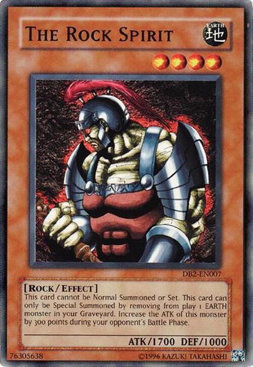The Rock Spirit DB2-EN007 card from Dark Beginning 2